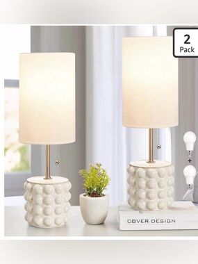 GyroVu Ceramic Small Table Lamp Set of 2,